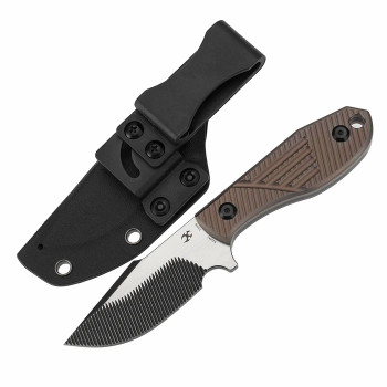 Kansept Tiny Dancer Fixed Blade Knife Bronze Titanium CNC Milling Handle S35VN Plain Blackwash/Machine Satin CNC Milling Finish K014A2 Kansept Tiny Dancer Fixed Blade Knife Bronze Titanium CNC Milling Handle S35VN Plain Blackwash/Machine Satin CNC Milling Finish K014A2