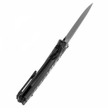 Kansept Raven Folding Knife BW Titanium/Black/White Nebula Carbon Fiber Handle 20CV Plain Blackwash Blade K2109A1 Kansept Raven Folding Knife BW Titanium/Black/White Nebula Carbon Fiber Handle 20CV Plain Blackwash Blade K2109A1