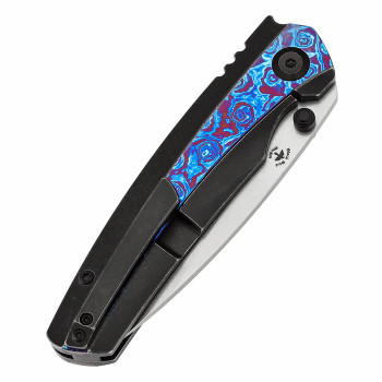 Kansept Raven Folding Knife Blackwash Titanium/Timascus Handle 20CV Plain Edge Stonewash K2109A5 Kansept Raven Folding Knife Blackwash Titanium/Timascus Handle 20CV Plain Edge Stonewash K2109A5