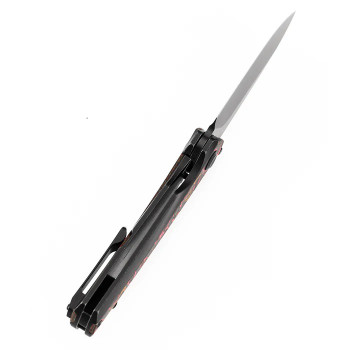 Kansept Raven Folding Knife Blackwash Titanium/Flo Party Camocarbon Handle 20CV Plain Blackwash Finish K2109A6 Kansept Raven Folding Knife Blackwash Titanium/Flo Party Camocarbon Handle 20CV Plain Blackwash Finish K2109A6