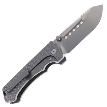 PMP Ultimate Alpha Beast Titanium Handle Stonewashed CPM-D2 Steel