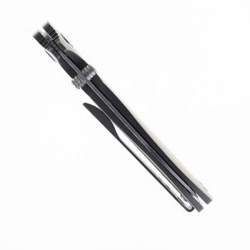 Sandrin Torino Folding Knife Damascus Steel Handle Tungsten Plain Edge SKTORINO-DAM