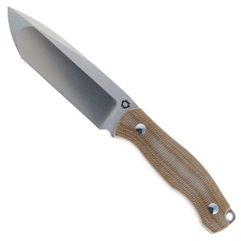 SixLeaf Fixed Blade Knife Brown Micarta Handle 9Cr14MoV Plain Edge SL-63