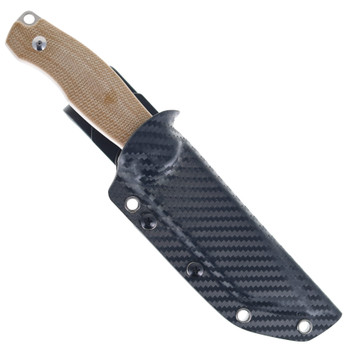 SixLeaf Fixed Blade Knife Brown Micarta Handle 9Cr14MoV Plain Edge SL-63