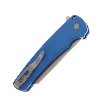 Pro-Tech Malibu Flipper Folding Knife Blue Aluminum Handle Stonewashed Magnacut 5401-BLUE