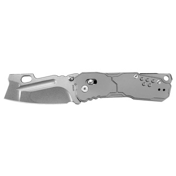 Artisan Cutlery Butcherling Folding Knife Gray Titanium Handle S35VN Tanto Plain Edge Stonewash Finish 1881G-GY