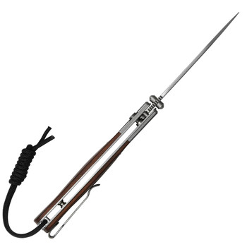 CJRB Glacier Folding Knife Wood/Steel Handle AR-RPM9 Drop Point Plain Edge J1961-WD