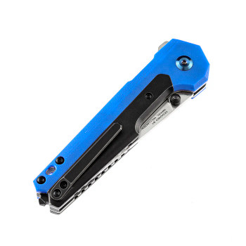 Kansept Folding Knife Tac Button Lock Knife Blue G10 Titanium Handle CPM-S35VN Blade K2009A6 Kansept Folding Knife Tac Button Lock Knife Blue G10 Titanium Handle CPM-S35VN Blade K2009A6