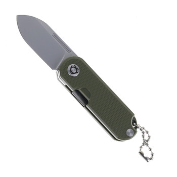 SixLeaf Micro Mini Folding Knife Green G10 Handle D2 Plain Edge SL-75A-Green