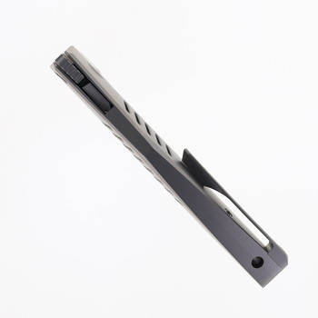 Steel Addiction Knives Large Krypton Kickstop Slotted Full Titanium Elmax Folding Knife