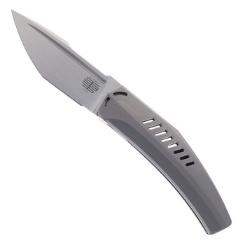 Steel Addiction Knives Large Krypton Kickstop Slotted Full Titanium Elmax Folding Knife