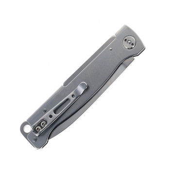 Boker Plus Atlas Gen 2 Folding Knife Stonewash Stainless Steel Handle 12C27 Plain Edge 01BO856