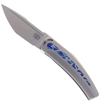 Steel Addiction Knives Large Krypton Kickstop Timascus Inlay Titanium Handle Elmax Blade Folding Knife