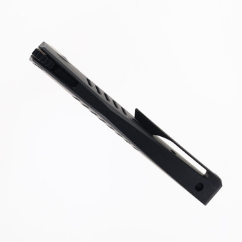 Steel Addiction Knives Large Krypton Kickstop Black Titanium Handle Black PVD Elmax Blade Folding Knife