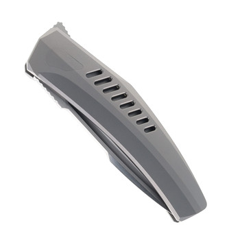 Steel Addiction Knives Small Krypton Kickstop Slotted Full Titanium Elmax Folding Knife