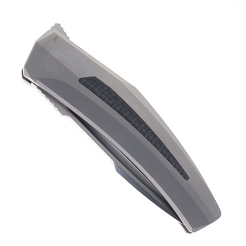 Steel Addiction Knives Small Krypton Kickstop Carbon Fiber Inlay Titanium Elmax Folding Knife