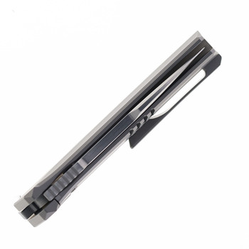 Steel Addiction Knives Small Krypton Kickstop Carbon Fiber Inlay Titanium Elmax Folding Knife