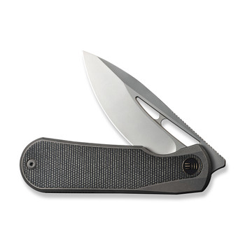 Mystery Box - WE Baloo Flipper Folding Knife Gray/Dark Green Titanium/Micarta Inlay Handle 20CV Drop Point Plain Edge Silver Bead Blast Finish WE21033-4 Mystery Box - WE Baloo Flipper Folding Knife Gray/Dark Green Titanium/Micarta Inlay Handle 20CV Drop Point Plain Edge Silver Bead Blast Finish WE21033-4