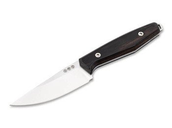 Boker Daily Knives AK1 Fixed Blade Knife Brown Grenadill Wood Handle RWL 34 Plain Edge 125502