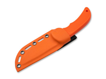 Boker HL Universal Fixed Blade Knife Orange TPR Handle 440C Plain Edge 02RY800