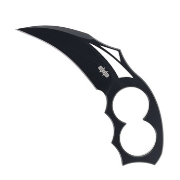 その他 awaw Brous Blades Silent Enforcer Fixed Blade Karmabit Knife Blackout