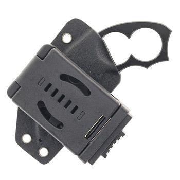 Brous Blades Silent Enforcer Fixed Blade Karmabit Knife Blackout D2 Fixed Blade