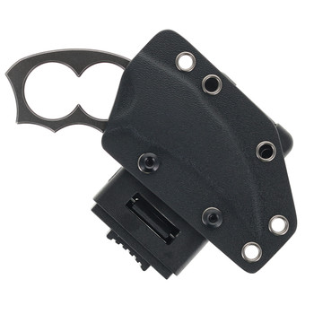 Brous Blades Silent Enforcer Fixed Blade Karmabit Knife Acid Stonewash D2 Fixed Blade