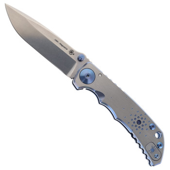 Spartan Harsey Folding Knife Dot Matrix Titanium Handle Magnacut