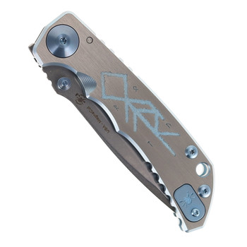Spartan Blades Custom Harsey SF5 Folding Knife Viking Trailwaker Titanium Handle Magnacut Plain Edge