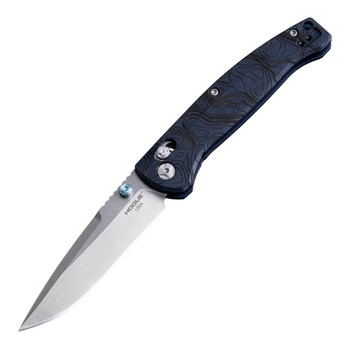 Hogue Mysto Folding Knife Blue Canyon Richlite Handle Magnacut Plain Edge Stone Tumbled Finish 24456 Hogue Mysto Folding Knife Blue Canyon Richlite Handle Magnacut Plain Edge Stone Tumbled Finish 24456