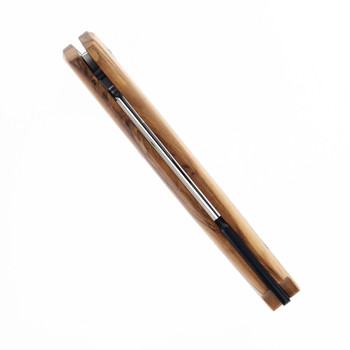 Petrified Fish PF719-OWOW Folding Knife Olive Handle Stonewashed Blade