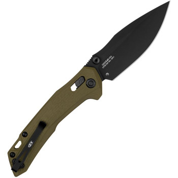 Zero Tolerance Duralock Olive G10 Handle black Cerakote Finish CPM-M4 Stainless Drop Point Blade Folding Knife ZT0203