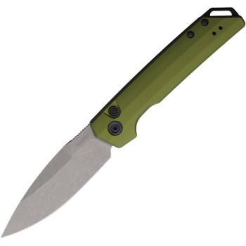 Kershaw Automatic Launch Iridium Olive Folding Knife Stonewash