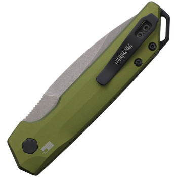 Kershaw Automatic Launch Iridium Olive Folding Knife Stonewash Magnacut KS7038OL