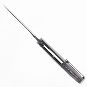 TwoSun Folding Knife Gray Titanium Handle M390 Plain Edge Satin Finish TS248-M390-Satin