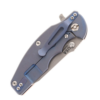 Hinderer Jurassic Slicer Folding Knife Orange G10 Handle Magnacut Battle Blue Titanium Hinderer Jurassic Slicer Folding Knife Orange G10 Handle Magnacut Battle Blue Titanium