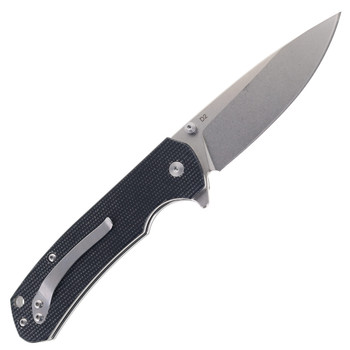 Klaken Knives  Stonefang Folding Knife Black Micarta Handle D2 Plain Satin Blade J285-StoneFang