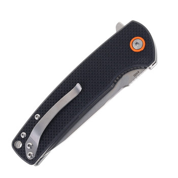 Klaken Knives Kael Folding Knife Black G10 Handle 440C Plain Satin Blade J321-Kael-Blk