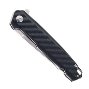 Klaken Knives  Solace Folding Knife Black G10 Handle D2 Plain Edge Satin Finish J150-Solace-Blk