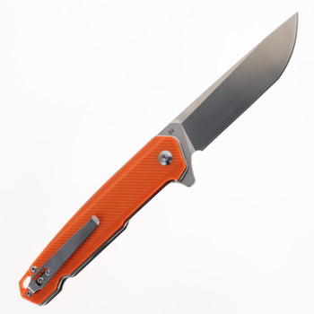 Klaken Knives Solace Folding Knife Orange G10 Handle D2 Plain Edge Satin Finish J150-Solace-ORG