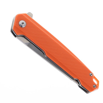 Klaken Knives Solace Folding Knife Orange G10 Handle D2 Plain Edge Satin Finish J150-Solace-ORG
