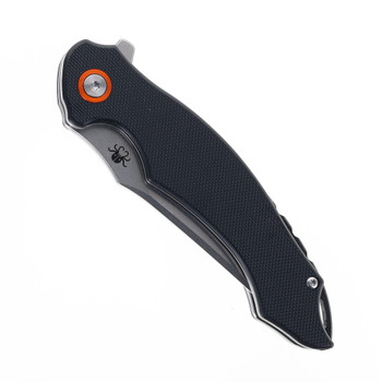 Klaken Knives Corvus Folding Knife Black G10 Handle D2 Plain Edge Satin Finish J307-Corvus-BLK