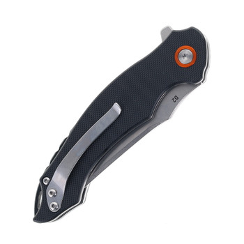 Klaken Knives Corvus Folding Knife Black G10 Handle D2 Plain Edge Satin Finish J307-Corvus-BLK