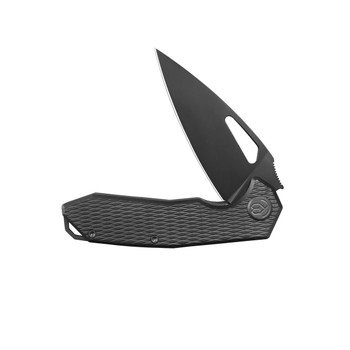 KB Coeus Folding Knife DLC Titanium Handle M390 Spear Point Plain Edge DLC Finish KB286E