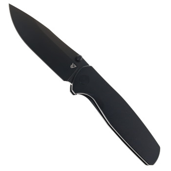 Vanguard Knives Esox V2 Folding Knife PVD Black Titanium Handle DLC Satin M390/Timascus Clip