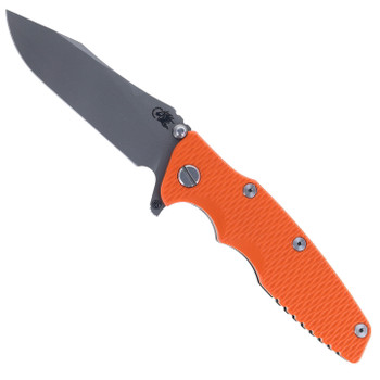 Hinderer Eklipse Skinny Slicer 3.5" Folding Knife Working Finish Magnacut Blade Orange G10 Handle Battle Bronze Titanium