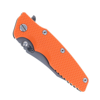 Hinderer Eklipse Skinny Slicer 3.5" Folding Knife Working Finish Magnacut Blade Orange G10 Handle Battle Bronze Titanium