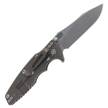 Hinderer Eklipse Skinny Slicer 3.5" Folding Knife Working Finish Magnacut Blade Red G10 Handle Battle Bronze Titanium Hinderer Eklipse Skinny Slicer 3.5" Folding Knife Working Finish Magnacut Blade Red G10 Handle Battle Bronze Titanium