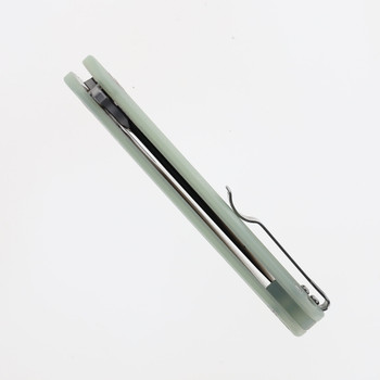 Klaken Knives Drift Folding Knife Jade G10 Handle D2 Plain Edge Satin Finish J145-Drift-Jade