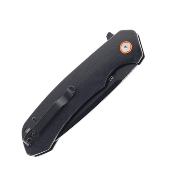Klaken Knives Ridge Folding Knife Black Micarta Handle D2 Plain Black Blade J146-Ridge-Black-Blk